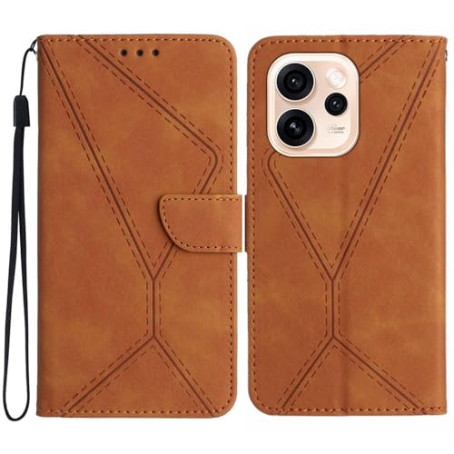 �X�}�z�P�[�X �Ή��@�� for Oppo Reno15 Pro�y�}�O�l�b�g���߁E�t���b�v�X�^���h�E�J�[�h�X���b�g�t�����z�zBrown