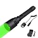 Produktbild WESLITE Taschenlampe Grün für Jagd, Jagd Taschenlampe Grünes Licht Zoombares Lampe für die Jagd 350 Meter Nachtsichtgerät Jagd mit Druckschalter Verlängerungsröhre und Wiederaufladbaren Batterien