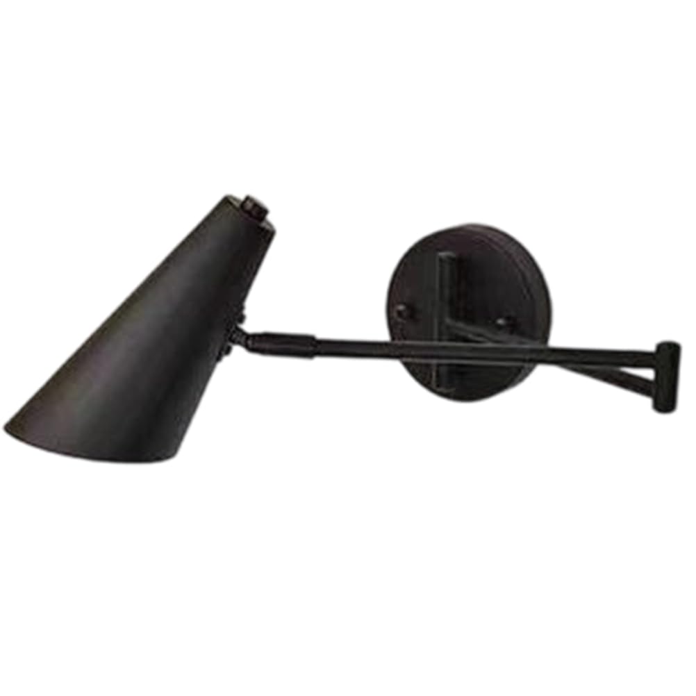 Schwenkarm Wandleuchte Leselampe Verstellbar mit E27 Fassung Nachttisch de Wall Scone Lange Dimmbar Wandlampe für Schlafzimmer Büro Studie Esszimmer,Schwarz,B1