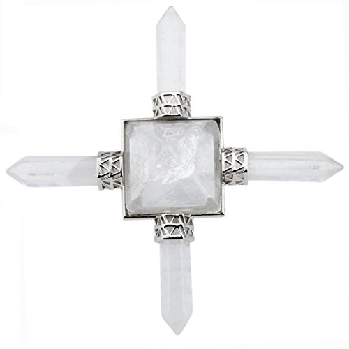 Rockcloud Pyramid Energy Generator,Reiki Chakra Healing Crystal Stone,Rock Quartz #TOP1