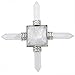 Rockcloud Pyramid Energy Generator, Reiki Chakra Healing Crystal Stone,Rock Quartz