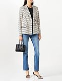 Pinko Damski ASSAGO Giacca Punto Roma RIGAT płaszcz, CEB_Ecru/BLU Navy, 36