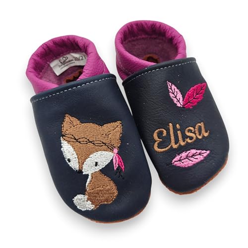 Handmade Krabbelschuhe Baby – Weiche Lederschuhe Babys...