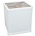 6x6x7 White Square Drum Lampshade Linen - Perfect for small table lamps, desk lamps, and accent lights -Medium, White