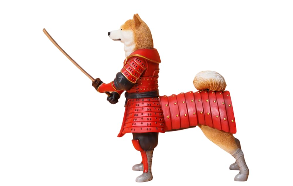 HiPlay JXK Collectible Dog Figure: Samurai Shiba Inu, Expertly
