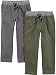 Simple Joys by Carter's Baby Boys' Toddler 2-Pack Pull on Pant, Green, Gray, 5T