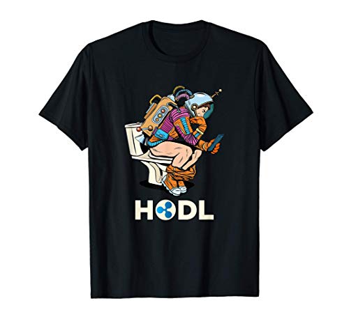 Cryptocurrency Talk Ripple XRP HODL Space Man On Toilet Camiseta