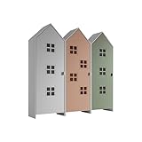 armoire 3 portes  Combinaison D\'armoires 3p Casami Bruges Blanc Rose Vert