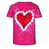 Valentine Shirts for Women Love Heart Print Short Sleeve T Shirt Lightweight Casual Outdoor Holiday Fashion Ladies Tops love jumper womens Hot Pink 3XL #4