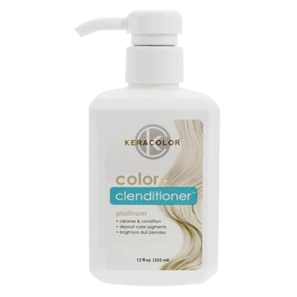 Keracolor Color + Clenditioner 3-in-1 Color-Depositing Conditioner, Gently Cleanses & Conditions, Semi-Permanent Hair Color, 23 Shades, 12 Fl Oz