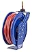 Coxreels TSHF-N-550 Retractable Fuel Hose Reel, T-Fuel Series ¾” x 50’, 300PSI-Easy-Maintenance Design with Brass Swivel and Multi-Position Mount Arm-Heavy Duty Steel Construction, Made in USA, Blue