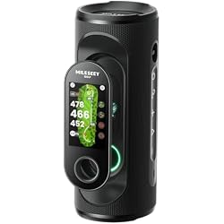 MILESEEY GeneSonic Pro Golf GPS Speaker with 43K+ Courses No-Subscription | Detachable GPS Handheld Rangefinder, MagLock, Color Touchscreen, Visual & Audible Yards, Layup/FCB/Hazard, 15H Battery, IP67
