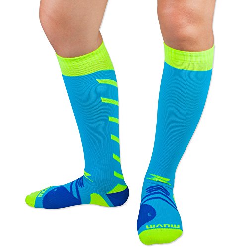 Meia Cano Longo de Compressão Arrow Muvin - Azul - 40 a 43