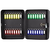 Caja de seguridad de acero para llaves de 3 dígitos para guardar llaves en la oficina o la escuela (negro)