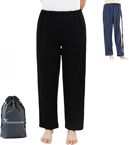 WEEOATAR Ropa unisex para pacientes postrados en cama,Ropa para discapacitados,Ropa de cuidado del paciente con cremalleras,Pantalones desgarrados