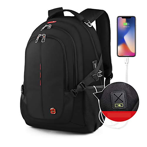 Mochila Esportiva Notebook USB Masculina Cadeado Embutido Crossgear