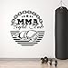 Etiqueta de la pared del club de la lucha, calcomanía de MMA, pegatinas de guantes de boxeo, luchador de artes marciales mixtas, decoración del hogar, mural de dormitorio para sala de estar