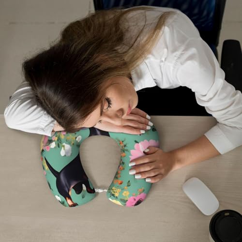 Almohada ergonómica de poliéster para cuello y viaje miniatura 7