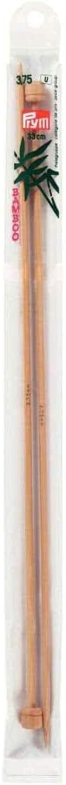 Prym 33 cm x 3.75 mm Single Pointed Knitting Pins, Bamboo