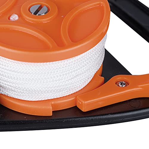 Scuba Diving Reel With Thumb Stopper, For Safety Underwater Diving Snorkeling And Recreational Diving And Spear Fishing (46M, Orange) #TOP3