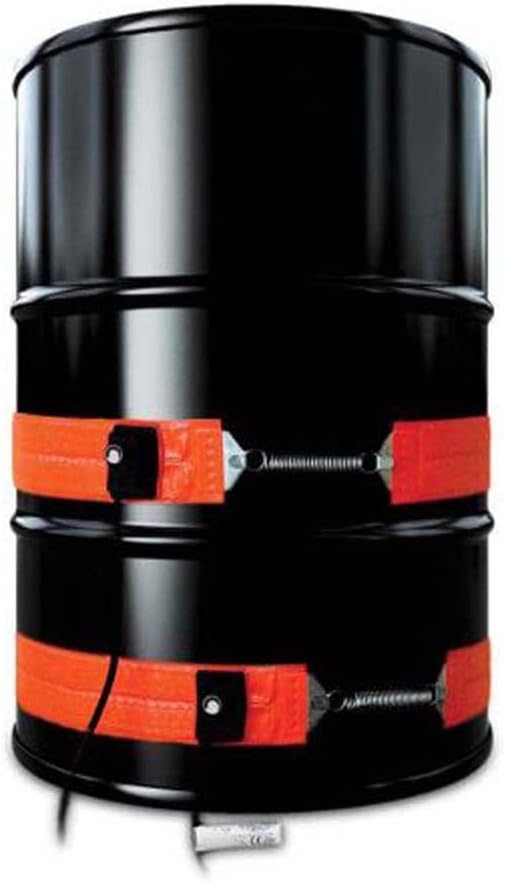 BriskHeat DPCS11 DPCS Standard Heavy Duty Poly Drum Heater, Fits 15-Gallon Poly Drums, 2-Layer Reinforced Silicone Rubber, W x L: 4 x 44-Inch, Diameter: 14-Inch, 120VAC