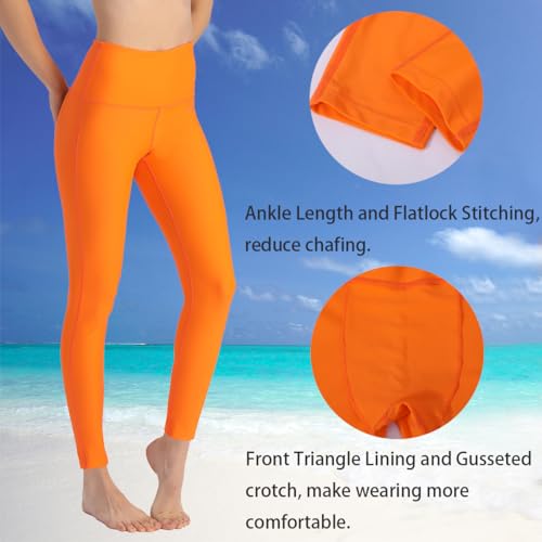 Image of Ubestyle UPF 50+ High Waist Women's Swim Pants Swim Leggings Swimming Tights Rash Guard Pants Sun Protective