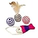 Youngever 24 Cat Toys Kitten Toys Assortments, 2 Way Tunnel, Cat Feather Teaser - Wand Interactive Feather Toy Fluffy Mouse, Crinkle Balls for Cat, Puppy, Kitty, Kitten