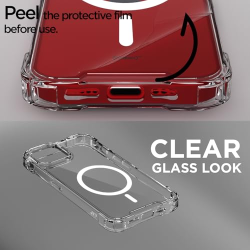 Image of Amazon Basics Back Cover for iPhone 13 Mag-Safe Shockproof PC + TPU Protective Case Magnetic Support Bumper Case (Transparent Mag-Safe)