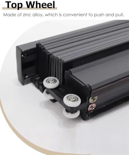 Interior Accordion Door - Aluminum Alloy with Mounting Hardware, Locking Roll-Up Screen Door, Sizes 24-70 Inch (46x80in), Space-Saving Design for Easy Access and Ventilation