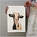Goat Tea Towel - Cute Goat Flour Sack Towel - Goat Kitchen Towel - Goat Lover Gifts - Goat gifts for mom - Handmade - Farmhouse Kitchen Decor