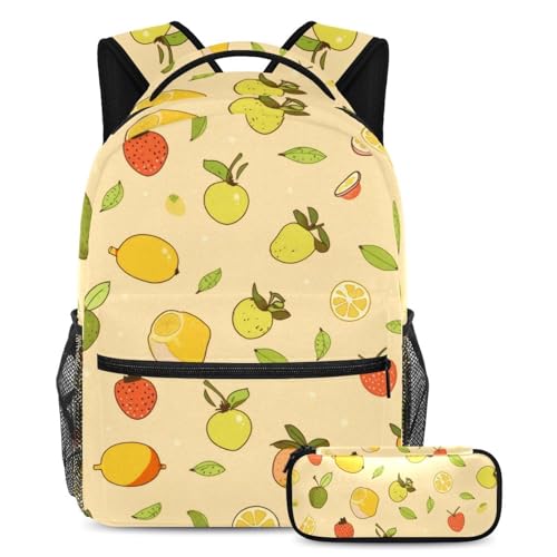 Ensemble cartable et sac à dos fruits jaunes pour une rentrée sans stress