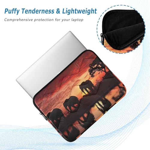 Funda para laptop 13-14 pulg impermeable con diseño elefantes miniatura 5