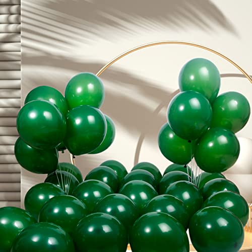 Image of 300 pack Green Balloons 12 Inch Dark green Latex Balloon Bulk for Party Supplies and Decorations