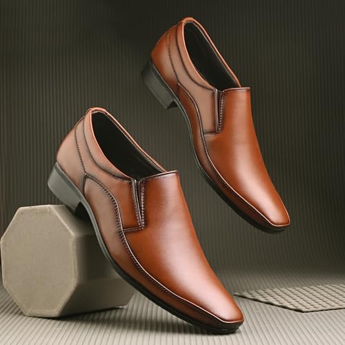 Image of Centrino Men's Formal Shoe | Cushioned Insole Comfortable Shoes | Trendy & Classic Design | Durable TPR Sole Footwear (8111)