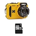 KODAK Pixpro Pack WPZ2 + 1 Scheda SD, Fotocamera Digitale Compatta 16M Pixel, Impermeabile fino a 15m, Antiurto, Video 720p, Schermo LCD 2,7 - Batteria Li-ION - Giallo