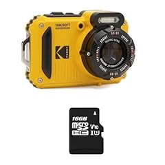KODAK Pixpro Pack WPZ2 + 1 Scheda SD, Fotocamera Digitale Compatta 16M Pixel, Impermeabile fino a 15m, Antiurto, Video 720p, Schermo LCD 2,7 - Batteria Li-ION - Giallo
