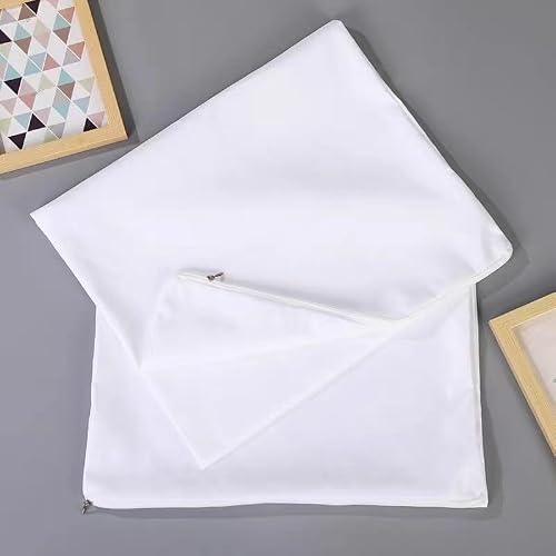 Namzi Lot de 2 taies d'oreiller blanches, 25 x 40 cm, en tissu sélectionné, accessoire de literie doux et confortable