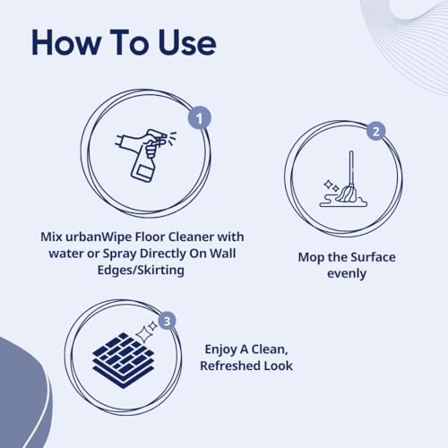 Image of urbanWipe Floor Cleaner | Dirt Removal Disinfectant Liquid Surface Stains & Germs Cleaning For Homes Offices Commercial Use (500ml)
