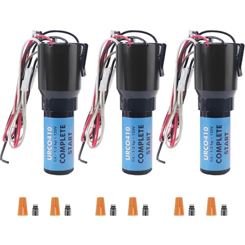 Kit de arranque duro 3 en 1 URCO410 compatible con refrigeradores y congeladores 115VAC para compresor de arranque (3 unidades) miniatura 1