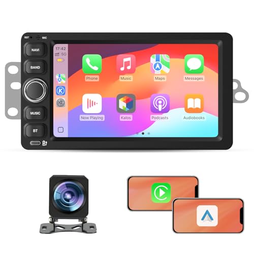 Junsun Car Radio Stereo for Chevy Silverado GMC Sierra Yukon Tahoe Impala Hummer 2003 2004 2005 2006 with Android 15 CarPlay Android Auto 5GHz WiFi FM/AM Bluetooth GPS SWC Backup Camera4Core 64GB