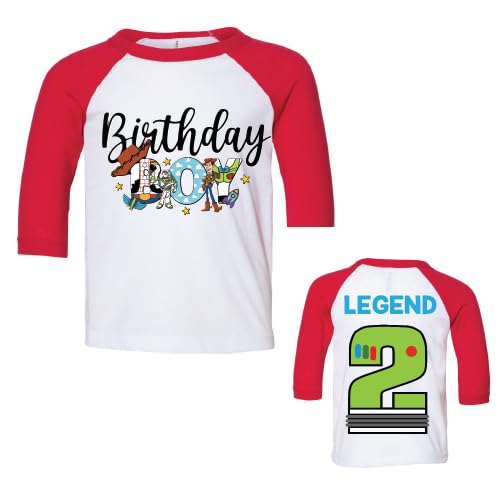 Two infinity and Beyond, Birthday Shirt, Second Bday T-Shirt (2T, BLUE SLEEVE)3