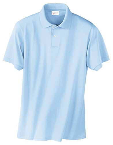 Hanes mens 5.2 oz 50/50 ComfortBlend EcoSmart Jersey Knit Polo054X-Light Blue-XL
