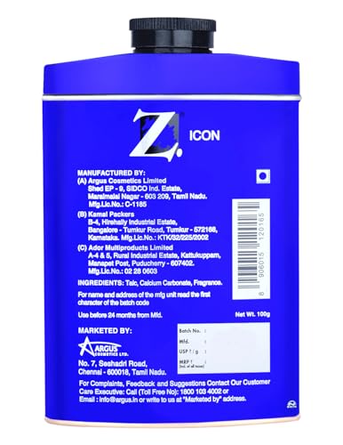 Image of Z Magnetism Icon Deodorizing Talcum Powder for Men | Signature Spicy & Bold Fragrance | Fights Body Odor & Ensures Long Lasting Freshness | Suitable for All Skin Types - 100g (Pack of 3)