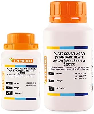 TM MEDIA PLATE COUNT AGAR (STANDARD PLATE AGAR) For determination of plate counts of microorganisms in foods, water, waste water and also from clinical samples.- 100g