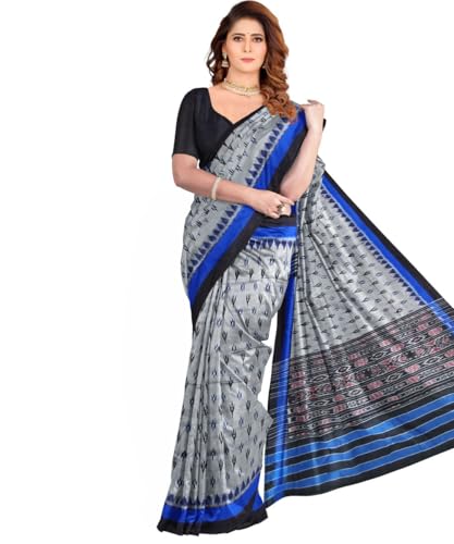 Image of Nuapatna Cotton Saree of Odisha Ikkat Orissa Traditional Handloom Sari | Bomkai | Pata | Nuapatana | sambalpuri saree | khandua patta sare | without Blouse S9