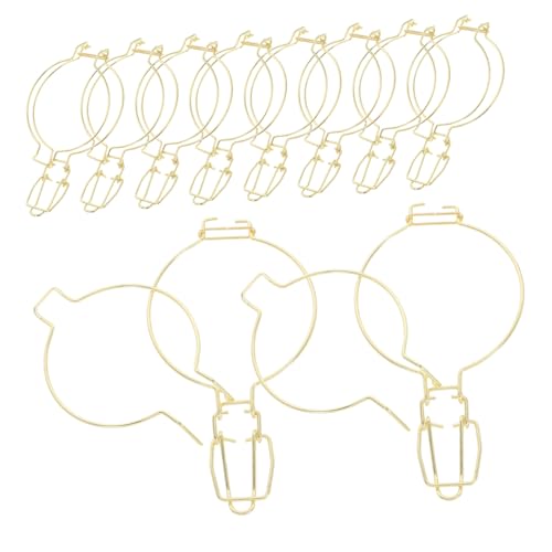 LIFKOME Boucle Métallique pour Bocal en Verre 93mm Dorée en Acier Inoxydable, Pince De Fermeture Solide Et Compacte, Lot de 10 Pièces pour Pots De Miel Et Conservation Alimentaire