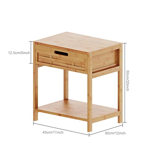 Table de chevet en bambou compacte pour optimiser les petits espaces de chambre - 2