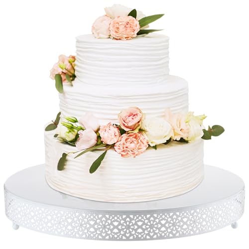 Wenqik Cake Stand 18 Inch Round Metal Cupcake Dessert Wedding