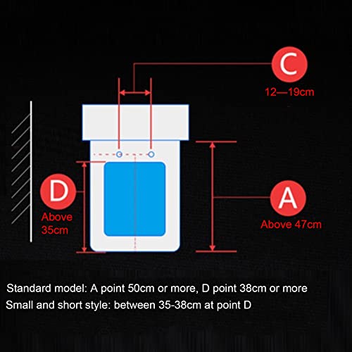 JYMYGS Electronic Bidet Toilet Seat Elongated Smart Heated Toilet Seat, Temperature Controlled Wash, Warm Air Dryer, Smart Touch Panel, Adjustable Warm Water Function, LON007MKJ - Image 7