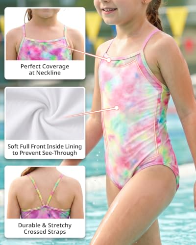 Image of weVSwe Baby Girl Swimsuit One Piece Swimsuit Cute Toddler Girls Sleeveless Bikini Kids 2-10 Years